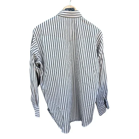 Wrangler Gold Men's Vintage Shirt Single Needle Long Sleeve Stripe Size LARGE - Picture 2 of 6